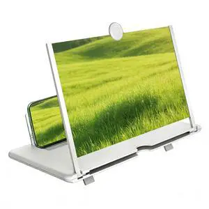 12 inch Screen Magnifier,3D HD Mobile Phone Magnifier Projector Screen Enlarger for Movies, Videos,Foldable Cell Phone Stand with Screen Amplifier,Supports All Smartphones (White) 12 inch Screen Magnifier,3D HD Mobile Phone Magnifier Projector Screen Enlarger for Movies, Videos,Foldable Cell Phone Stand with Screen Amplifier,Supports All Smartphones (White)