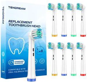 8 Pack Replacement Toothbrush Heads Compatible with Oral-B Electric Toothbrush, Refills Fit Pro 1000/1500/3000/5000/7500/8000, Vitality, Genius & Smart Series, Dupont Bristles 8 Pack Replacement Toothbrush Heads Compatible with Oral-B Electric Toothbrush, Refills Fit Pro 1000/1500/3000/5000/7500/8000, Vitality, Genius & Smart Series, Dupont Bristles