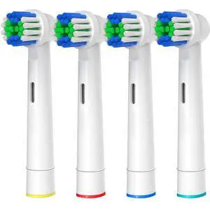 Replacement Toothbrush Heads Compatible with Oral-B Braun, 4 Pcs Professional Electric Toothbrush Heads Brush Heads for Oral B Replacement Heads Refill Pro 500/1000/1500/3000/3757/5000/7000/7500/8000 Replacement Toothbrush Heads Compatible with Oral-B Braun, 4 Pcs Professional Electric Toothbrush Heads Brush Heads for Oral B Replacement Heads Refill Pro 500/1000/1500/3000/3757/5000/7000/7500/8000