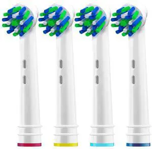 Toothbrush Heads Compatible with Oral-B, Cross-Style, 4 Pack Toothbrush Heads Compatible with Oral-B, Cross-Style, 4 Pack