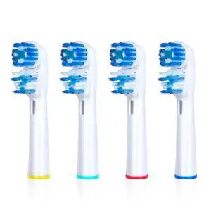 Replacement Brush Heads Compatible with Oral B- Double Clean Design, Double Clean Brush Heads, Compatible with Braun Oral-B Dual Clean Electric Toothbrush - Pack of 4 Replacement Brush Heads Compatible with Oral B- Double Clean Design, Double Clean Brush Heads, Compatible with Braun Oral-B Dual Clean Electric Toothbrush - Pack of 4