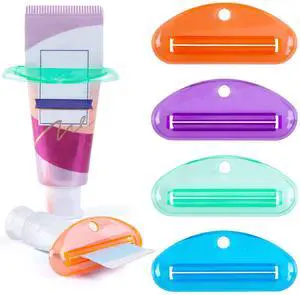 Toothpaste Tube Squeezer, 4 PCS Toothpaste Squeezer Roller Tool Toothpaste Tube Squeezer, 4 PCS Toothpaste Squeezer Roller Tool