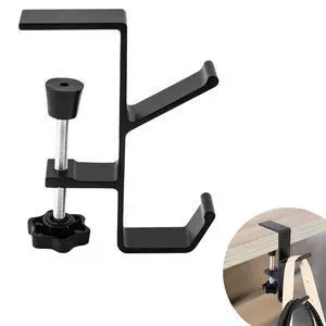 Clamp-On Desk Mount Bag Holder Hook Students' Desk Hook Women's Purse Hook with Adjustable Arm Clamp Backpack Handbag Headphones Holder Portable for Tables Heavy Duty Handbag Hanger Organizer Clamp-On Desk Mount Bag Holder Hook Students' Desk Hook Women's Purse Hook with Adjustable Arm Clamp Backpack Handbag Headphones Holder Portable for Tables Heavy Duty Handbag Hanger Organizer