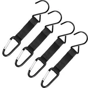 4 Pack Baseball Bag Hook for Fence Softball Baseball Bag Clip, Black 4 Pack Baseball Bag Hook for Fence Softball Baseball Bag Clip, Black