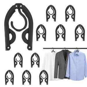 10 Pcs Travel Hangers, 2026 Cruise Ship Essentials, Foldable Plastic Hangers for Suitcase, Portable Travel Must Haves for RV Camping Hotel Europe Vacation (Black) 10 Pcs Travel Hangers, 2026 Cruise Ship Essentials, Foldable Plastic Hangers for Suitcase, Portable Travel Must Haves for RV Camping Hotel Europe Vacation (Black)