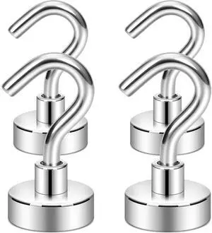 Magnetic Hooks for Cruise Cabins,30lb Heavy Duty,Silver,4 Pack Magnetic Hooks for Cruise Cabins,30lb Heavy Duty,Silver,4 Pack