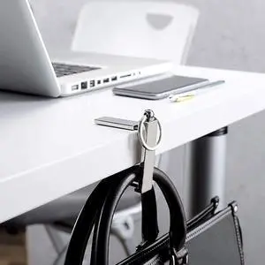 LonlyEagle Instant Bag Hanger Collection,Purse Handbag Hook Hanger Holder for Table Desk2-in-1 Purse Hook for Table & Phone StandWomen's Handbag Storage Foldable Decor Table Hook(Platinum) LonlyEagle Instant Bag Hanger Collection,Purse Handbag Hook Hanger Holder for Table Desk2-in-1 Purse Hook for Table & Phone StandWomen's Handbag Storage Foldable Decor Table Hook(Platinum)