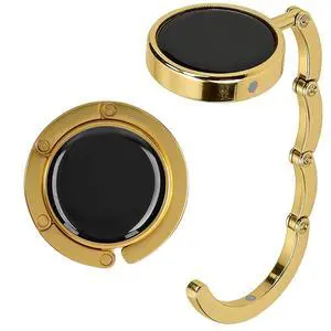 Foldable Purse Hook, Folding Handbag Hanger Bag Hanger Table Hook for Girls and Women(BB1-1P Black) Foldable Purse Hook, Folding Handbag Hanger Bag Hanger Table Hook for Girls and Women(BB1-1P Black)