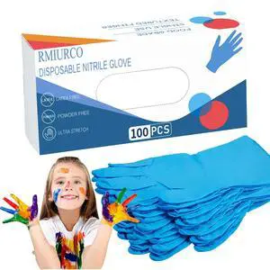 Disposable Nitrile Kid Gloves, Latex Free Glove, Small Size Hand Gloves for Gardening, Cooking (Blue, Xsmall) Disposable Nitrile Kid Gloves, Latex Free Glove, Small Size Hand Gloves for Gardening, Cooking (Blue, Xsmall)
