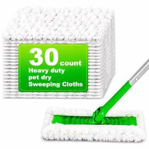 30 Count Heavy Duty Dry Cloths Pads for Swiffer Sweeper Mop 30 Count Heavy Duty Dry Cloths Pads for Swiffer Sweeper Mop