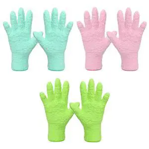 3 Pairs Microfiber Gloves for Plants Microfiber Plant Dusting Gloves 3 Pairs Microfiber Gloves for Plants Microfiber Plant Dusting Gloves