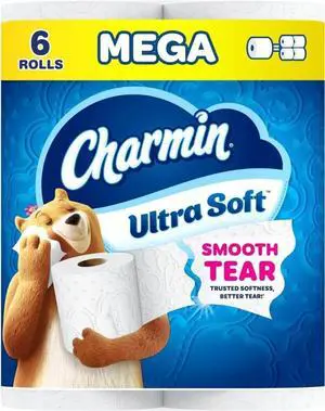Ultra Soft Toilet Paper, 6 Mega Rolls = 24 Regular Rolls Ultra Soft Toilet Paper, 6 Mega Rolls = 24 Regular Rolls