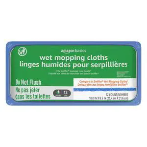 Wet Mopping Cloth Refills, Floor Cleaning, Fresh Scent, 12 Count (Fits Swiffer Sweeper Mop Heads) Wet Mopping Cloth Refills, Floor Cleaning, Fresh Scent, 12 Count (Fits Swiffer Sweeper Mop Heads)