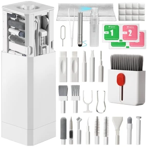 47-Piece Phone Cleaning Kit for iPhone, AirPods & Keyboards, White | All-in-one electronics cleaner for Lightning and USB-C charging ports, with putty, microfiber cloth, wipes and brushes 47-Piece Phone Cleaning Kit for iPhone, AirPods & Keyboards, White | All-in-one electronics cleaner for Lightning and USB-C charging ports, with putty, microfiber cloth, wipes and brushes