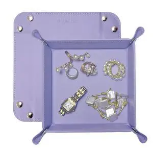 Small Valet Tray, Jewelry Tray for Rings Watches Earrings, Entryway Catchall Caddy for Coins Keys Change, Nightstand Bedside Valet Holder, Trays for Electronic Gadgets, Purple Small Valet Tray, Jewelry Tray for Rings Watches Earrings, Entryway Catchall Caddy for Coins Keys Change, Nightstand Bedside Valet Holder, Trays for Electronic Gadgets, Purple