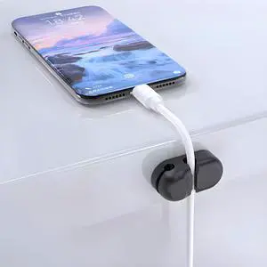 2-Clip Multi USB Cable Organizer Cord Management Charger Clip Wire Holder for Desktop Office Home Nightstand 2-Clip Multi USB Cable Organizer Cord Management Charger Clip Wire Holder for Desktop Office Home Nightstand