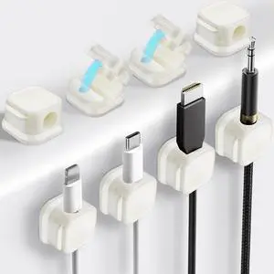 6 Pcs Magnetic Cable Clips, Cable Management, Office Desk Accessories, Cord Organizer, Cable Smooth Adjustable,for Desk, Wall, Car, Motorcycle,Home Office, Phone Cable Management (White) 6 Pcs Magnetic Cable Clips, Cable Management, Office Desk Accessories, Cord Organizer, Cable Smooth Adjustable,for Desk, Wall, Car, Motorcycle,Home Office, Phone Cable Management (White)