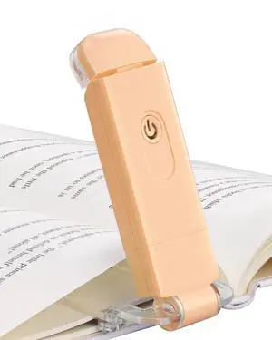 LED USB Rechargeable Book Light, Clip on Reading Light Peach Fuzz | 4 Brightness Adjustable, Flexible Lighting Angle, 2 LED Beads, Amber & Warm White Glow, Perfect for Bookworms, Kids LED USB Rechargeable Book Light, Clip on Reading Light Peach Fuzz | 4 Brightness Adjustable, Flexible Lighting Angle, 2 LED Beads, Amber & Warm White Glow, Perfect for Bookworms, Kids