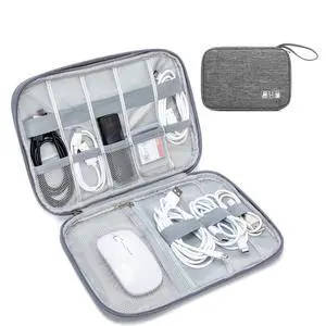 Electronic Organizer Case for Chargers, Cables & Tech Accessories | Organize chargers, cables, power banks and gadgets with elastic loops and mesh pockets in a slim travel-friendly design Electronic Organizer Case for Chargers, Cables & Tech Accessories | Organize chargers, cables, power banks and gadgets with elastic loops and mesh pockets in a slim travel-friendly design