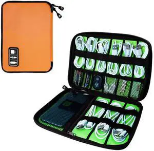 Electronics Travel Organizer,Portable Waterproof Electronic Travel Storage Bag for Small Charging Cord Storage,Charger,SD Card etc,for Travel,Business-Orange Green Electronics Travel Organizer,Portable Waterproof Electronic Travel Storage Bag for Small Charging Cord Storage,Charger,SD Card etc,for Travel,Business-Orange Green