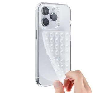 Silicone Double Sided Suction Cup Phone Case Mount, Transparent | Sticky Phone Grip with Higher Suction Power for iPhone, Hands-Free Phone Accessories Holder for Selfies and Videos Silicone Double Sided Suction Cup Phone Case Mount, Transparent | Sticky Phone Grip with Higher Suction Power for iPhone, Hands-Free Phone Accessories Holder for Selfies and Videos