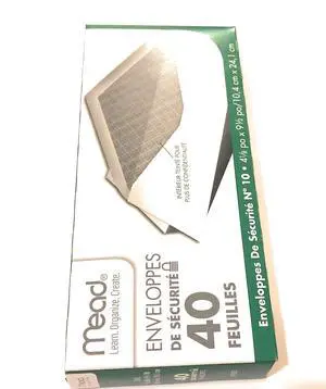 #10 envelopes, security, 4 1/8 in x 9 1/2 40/box #10 envelopes, security, 4 1/8 in x 9 1/2 40/box