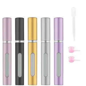 5pcs Mini Perfume Travel Bottle, Perfume Atomiser Refillable, 5ML Spray Bottles, Portable for Travel Holiday, Outdoor Activities and Business(Style 4) 5pcs Mini Perfume Travel Bottle, Perfume Atomiser Refillable, 5ML Spray Bottles, Portable for Travel Holiday, Outdoor Activities and Business(Style 4)