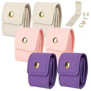6Pcs Mini Travel Jewelry Bag, Tangle-Free Small Jewelry Travel Case with Buckle, Portable Lightweight Jewelry Organizer for Vacation/Daily Commute, Fashion Jewelry Storage for Women & Travelers 6Pcs Mini Travel Jewelry Bag, Tangle-Free Small Jewelry Travel Case with Buckle, Portable Lightweight Jewelry Organizer for Vacation/Daily Commute, Fashion Jewelry Storage for Women & Travelers