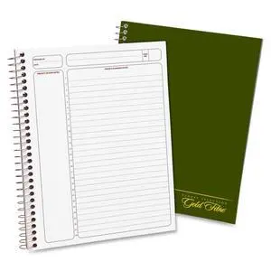 20816 Gold Fibre Wirebound Writing Pad w/Cover, 9 1/4 x 7 1/4, White, Green Cover 20816 Gold Fibre Wirebound Writing Pad w/Cover, 9 1/4 x 7 1/4, White, Green Cover