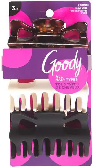 SlideProof Large Claw Clips - 3 Ct, Tortoise Print, Black Matte & Ivory, Secure Grip Hair Styling Accessories for Women & Men, All Hair Types SlideProof Large Claw Clips - 3 Ct, Tortoise Print, Black Matte & Ivory, Secure Grip Hair Styling Accessories for Women & Men, All Hair Types