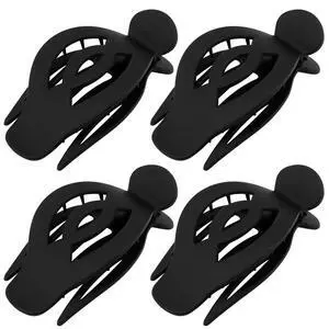 Flat Hair Clips for Women Large & Medium Size Claw Clip for Girls Thick & Thin Hair Accessories for Women Girls Black, 4 Pack Flat Hair Clips for Women Large & Medium Size Claw Clip for Girls Thick & Thin Hair Accessories for Women Girls Black, 4 Pack