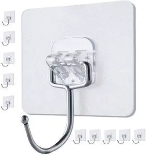 5PCS Wall Hooks with Strong Adhesion, Clear Waterproof Wall Hooks | Adhesive Hooks for Hanging Clothes, Towels, Keys, Sunglasses, and Kitchenware, Installation without Tools Required, Durable 5PCS Wall Hooks with Strong Adhesion, Clear Waterproof Wall Hooks | Adhesive Hooks for Hanging Clothes, Towels, Keys, Sunglasses, and Kitchenware, Installation without Tools Required, Durable