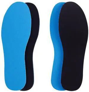 2 Pairs Breathable Insoles, Super-Soft, Sweat-Absorbent, Double-Colored and Double-Layered Shoe Inserts of Foam That Fit in Any Shoes (Blue/Black, 12.5-14.5 Women/9.5-13.5 Men) 2 Pairs Breathable Insoles, Super-Soft, Sweat-Absorbent, Double-Colored and Double-Layered Shoe Inserts of Foam That Fit in Any Shoes (Blue/Black, 12.5-14.5 Women/9.5-13.5 Men)