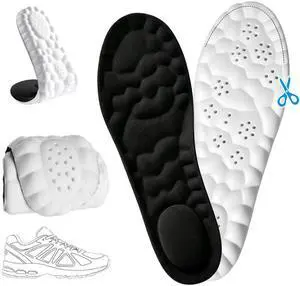 2026 New Steppers Insoles for Men & Women - 4D Cloud Comfort Memory Foam | Super Soft Shock Absorption, Anti-Fatigue & Breathable Design | Replacement Inserts for Work, Running (Black, Men's 7.5-8) 2026 New Steppers Insoles for Men & Women - 4D Cloud Comfort Memory Foam | Super Soft Shock Absorption, Anti-Fatigue & Breathable Design | Replacement Inserts for Work, Running (Black, Men's 7.5-8)