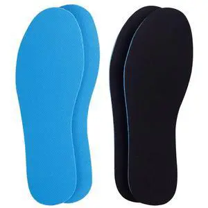 2 Pairs Breathable Insoles, Super-Soft, Sweat-Absorbent, Double-Colored and Double-Layered Shoe Inserts of Foam that Fit in Any Shoes (Blue/Black, 9.5-12 Women/8-9 Men) 2 Pairs Breathable Insoles, Super-Soft, Sweat-Absorbent, Double-Colored and Double-Layered Shoe Inserts of Foam that Fit in Any Shoes (Blue/Black, 9.5-12 Women/8-9 Men)