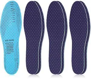 3 Pairs Breathable Shoe Insoles Inserts for Women Men,Navy Blue | Breathable Perforated Inserts for Women Men, Double-Layer Latex Foam, Replacement Insoles for Men 7-11 Woman 2-8, Cuttable 3 Pairs Breathable Shoe Insoles Inserts for Women Men,Navy Blue | Breathable Perforated Inserts for Women Men, Double-Layer Latex Foam, Replacement Insoles for Men 7-11 Woman 2-8, Cuttable