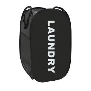 Collapsible Laundry Basket Foldable Laundry Hamper Pop Up Basket Dirty Clothes Hamper for College Dorm, Travel, Cruise, Hotel, Black Collapsible Laundry Basket Foldable Laundry Hamper Pop Up Basket Dirty Clothes Hamper for College Dorm, Travel, Cruise, Hotel, Black