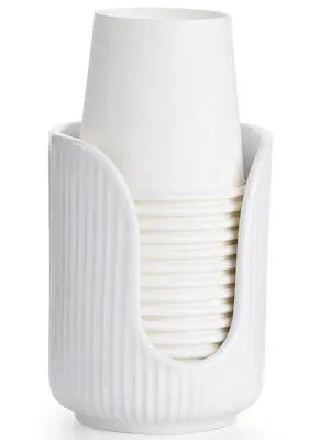 Bathroom Cup Dispenser, 3oz-4oz Ceramic Paper Cup Holder, Small Countertop Mouthwash Dixie Cups Accessories, for Vanity Countertops, Bathroom, Kitchen, and Dining Room Bathroom Cup Dispenser, 3oz-4oz Ceramic Paper Cup Holder, Small Countertop Mouthwash Dixie Cups Accessories, for Vanity Countertops, Bathroom, Kitchen, and Dining Room