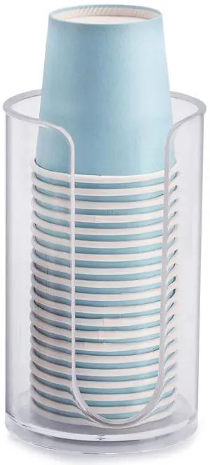 Bathroom Cup Dispenser, 3oz-5oz Small Disposable Paper Cups Holder Clear | for Bathroom Vanity Countertop's Rinsing/Mouthwash Cups Bathroom Cup Dispenser, 3oz-5oz Small Disposable Paper Cups Holder Clear | for Bathroom Vanity Countertop's Rinsing/Mouthwash Cups
