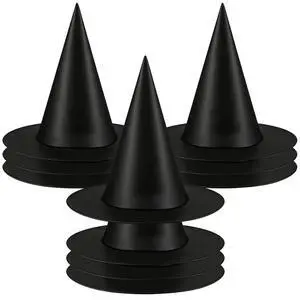 Halloween Witch Hats Decorations, 10 PCS Hanging Floating Witch Hats Bulk with 157FT Fishing Line, Black Wizard Hat Decor for Outdoor Indoor Porch Yard Party Supplies Costume Accessory Halloween Witch Hats Decorations, 10 PCS Hanging Floating Witch Hats Bulk with 157FT Fishing Line, Black Wizard Hat Decor for Outdoor Indoor Porch Yard Party Supplies Costume Accessory