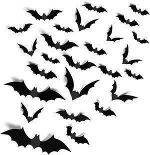 140Pcs 3D Bats Halloween Decorations Realistic PVC Wall Decor | Black Scary Bat Stickers, DIY Party Supplies, Indoor Bathroom Creepy Home Decor 140Pcs 3D Bats Halloween Decorations Realistic PVC Wall Decor | Black Scary Bat Stickers, DIY Party Supplies, Indoor Bathroom Creepy Home Decor