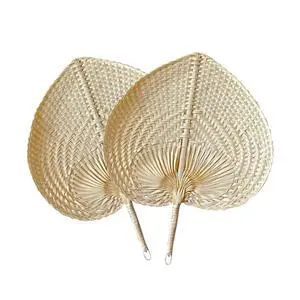Natural Bamboo Raffia Fans - 2pcs Chinese Style Hand Weaving Fan Handmade Weaving Fan Indoor Outdoor Summer Cooling Supplies Farmhouse Wall Decor Wedding Party Favors(1) Natural Bamboo Raffia Fans - 2pcs Chinese Style Hand Weaving Fan Handmade Weaving Fan Indoor Outdoor Summer Cooling Supplies Farmhouse Wall Decor Wedding Party Favors(1)