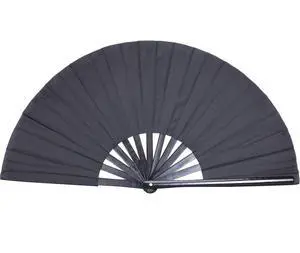 Large Folding Hand Rave Fan for Men Women Dance Gift, Bamboo Nylon-Cloth Black Hand Fan 13 inch (Black Bamboo) Large Folding Hand Rave Fan for Men Women Dance Gift, Bamboo Nylon-Cloth Black Hand Fan 13 inch (Black Bamboo)