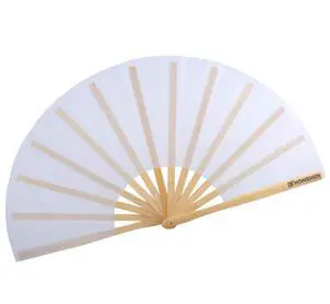 Bamboo Large Folding Hand Fans Performance Fan for Events Dance Performance Festivals Gift (White) Bamboo Large Folding Hand Fans Performance Fan for Events Dance Performance Festivals Gift (White)