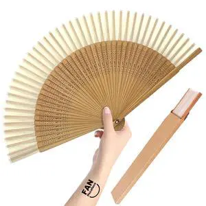 Hand Fan for Vintage Japanese Bamboo Silk Elegant for Dance Music Festival Wedding Church Decoration Party (White, Medium) Hand Fan for Vintage Japanese Bamboo Silk Elegant for Dance Music Festival Wedding Church Decoration Party (White, Medium)