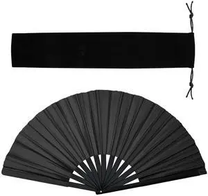 Hand Fan Clacking Fans Bamboo Ribs for Line Dancing, Foldable Chinese Style Crafts Rave Folding Charming Retro Style Large Black for Women Party Performance Dance Hand Fan Clacking Fans Bamboo Ribs for Line Dancing, Foldable Chinese Style Crafts Rave Folding Charming Retro Style Large Black for Women Party Performance Dance