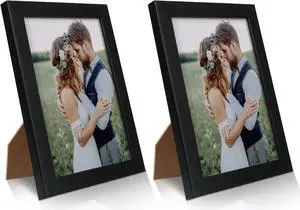2 Pack 5x7 Picture Frame, Black Picture Frame for Wall and Tabletop Display, Resistant Plastic Photo with Clear Plexiglass for Vertical or Horizontal Display 2 Pack 5x7 Picture Frame, Black Picture Frame for Wall and Tabletop Display, Resistant Plastic Photo with Clear Plexiglass for Vertical or Horizontal Display