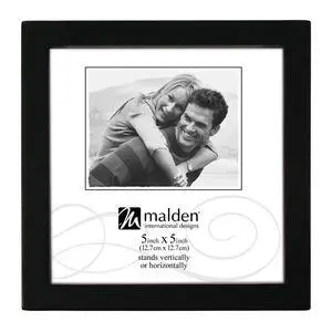 International Designs Black Concept Wood Picture Frame, 5x5, Black International Designs Black Concept Wood Picture Frame, 5x5, Black