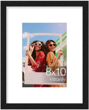 8x10 Picture Frame, Matted for 5x7 Photos, Black | Picture Frame 8x10 with Shatter-Resistant Plexiglass, Photo Frame for Wall or Tabletop Display, 1 Pack 8x10 Picture Frame, Matted for 5x7 Photos, Black | Picture Frame 8x10 with Shatter-Resistant Plexiglass, Photo Frame for Wall or Tabletop Display, 1 Pack