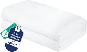 Queen Flat Sheet - Ultra Soft Brushed 1800 Microfiber Flat Sheets Only - Wrinkle Free & Stain Resistant - Hotel Quality Top Sheet for Bed (Queen, White) Queen Flat Sheet - Ultra Soft Brushed 1800 Microfiber Flat Sheets Only - Wrinkle Free & Stain Resistant - Hotel Quality Top Sheet for Bed (Queen, White)